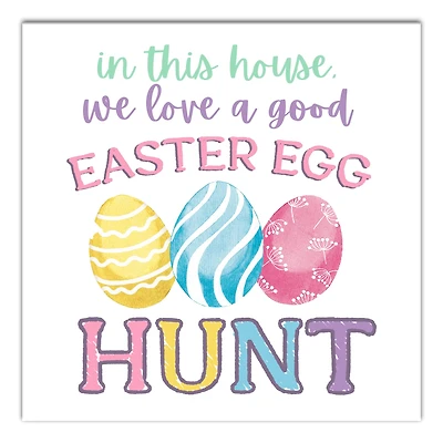 We Love a Good Easter Egg Hunt 16" x 16" Canvas Wall Art