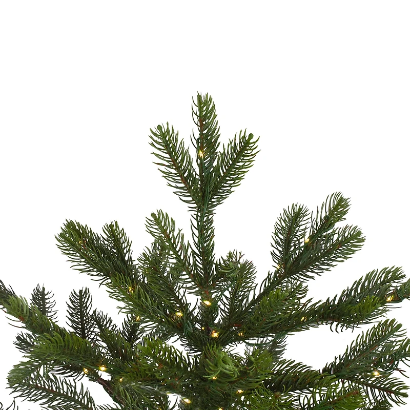 7.5ft. Pre-Lit Oregon Noble Fir Artificial Christmas Tree,  Warm White LED Lights