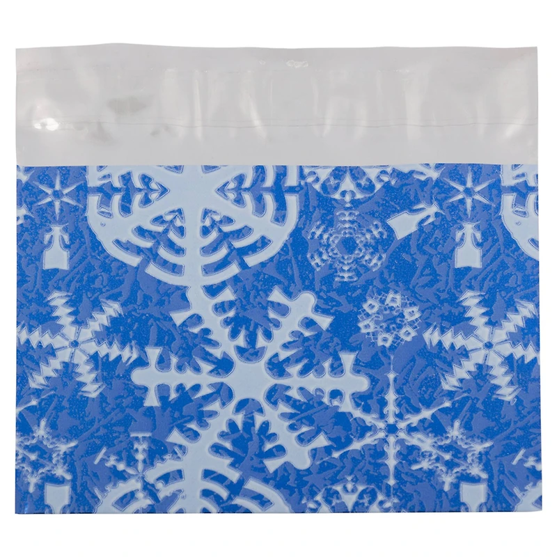 JAM Paper 5" x 6.125" Blue with White Snowflakes Premium Foil Envelopes