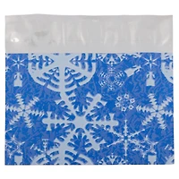 JAM Paper 5" x 6.125" Blue with White Snowflakes Premium Foil Envelopes
