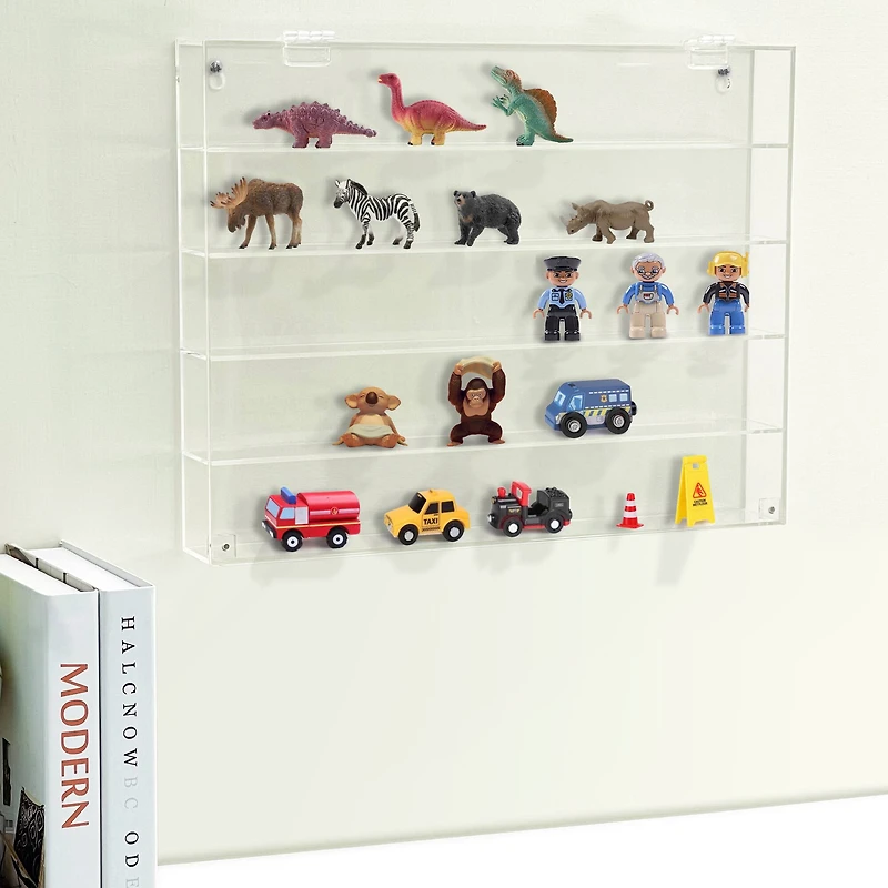 Clear Front Loading Mini Figure Shadow Box with Shelves by Studio Décor®