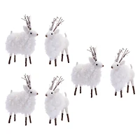 Fluffy Winter Deer Shelf Sitter, 3 Pack of 2