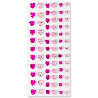 12 Packs: 74 ct. (888 total) Pink Heart Rhinestone Stickers by Recollections™