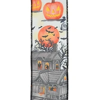 2.5" x 20ft. Haunted House with Pumpkins & Bats Wired Ribbon by Celebrate It® Halloween