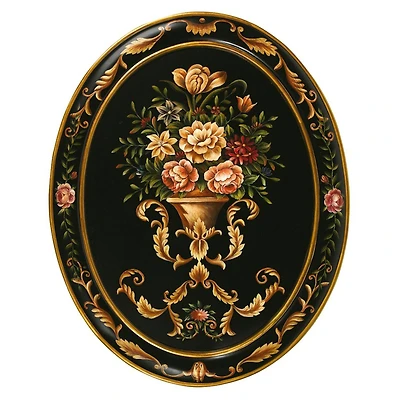 Design Toscano 28" Garden Hand-Painted Oval Wall Masterpiece