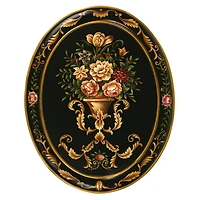 Design Toscano 28" Garden Hand-Painted Oval Wall Masterpiece
