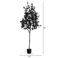 6ft. Artificial Halloween Black Oak Tree