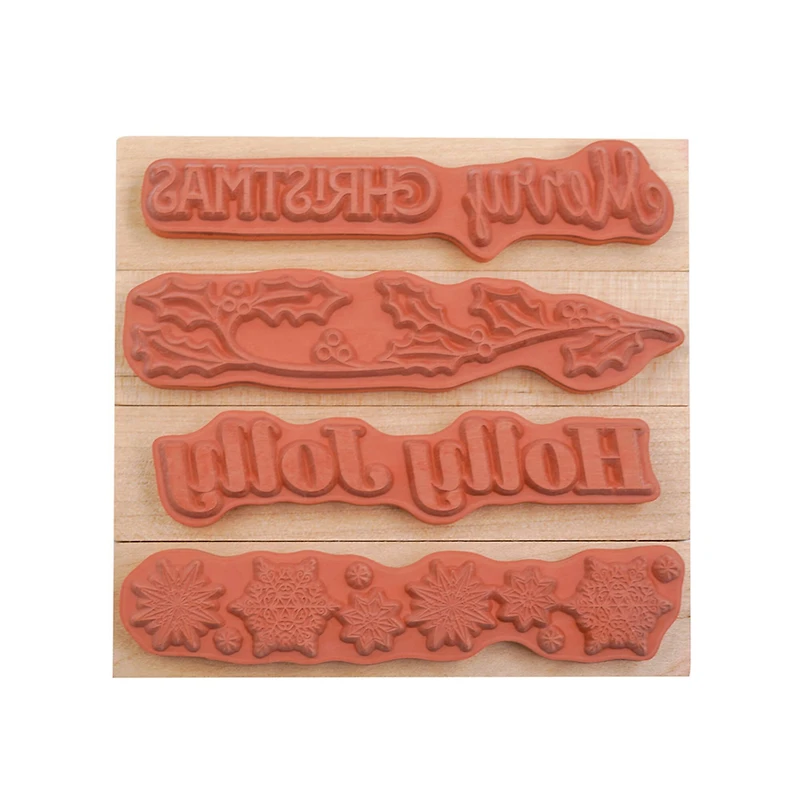 Holly Jolly Wood Stamp Set by Recollections™