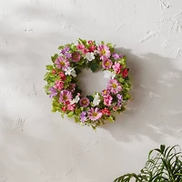 24.5" Mixed Floral & Ivy Leaf Wreath