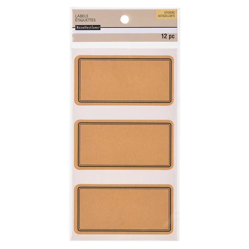 12 Packs: 12 ct. (144 total) Rectangle Kraft Labels by Recollections™