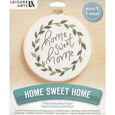 Leisure Arts® 6" Home Sweet Home Embroidery Kit