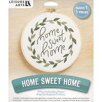 Leisure Arts® 6" Home Sweet Home Embroidery Kit