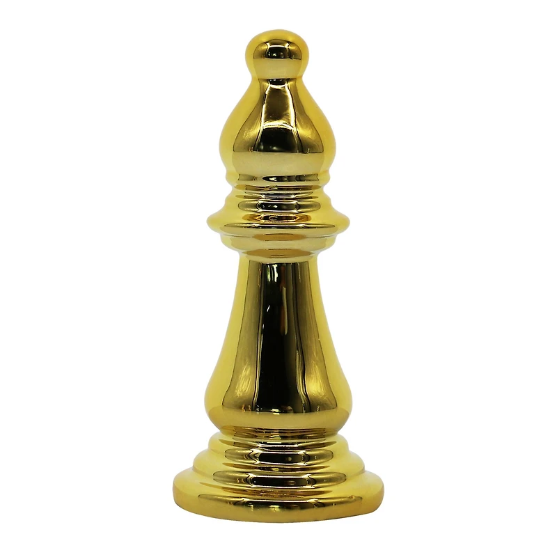 5.5" Gold Bishop Ceramic Tabletop Chess Piece by Ashland®