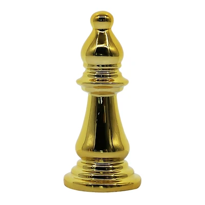 5.5" Gold Bishop Ceramic Tabletop Chess Piece by Ashland®
