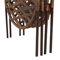 6ft. Copper Metal Geometric Handmade Foldable Freestanding Woven Room Divider Screen