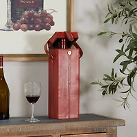 Red Modern Wine Holder, 5" x 5" x 15"