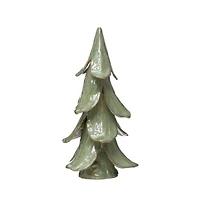 Hello Honey® 15.5" Mint Reactive Glaze Finish Handmade Stoneware Tree