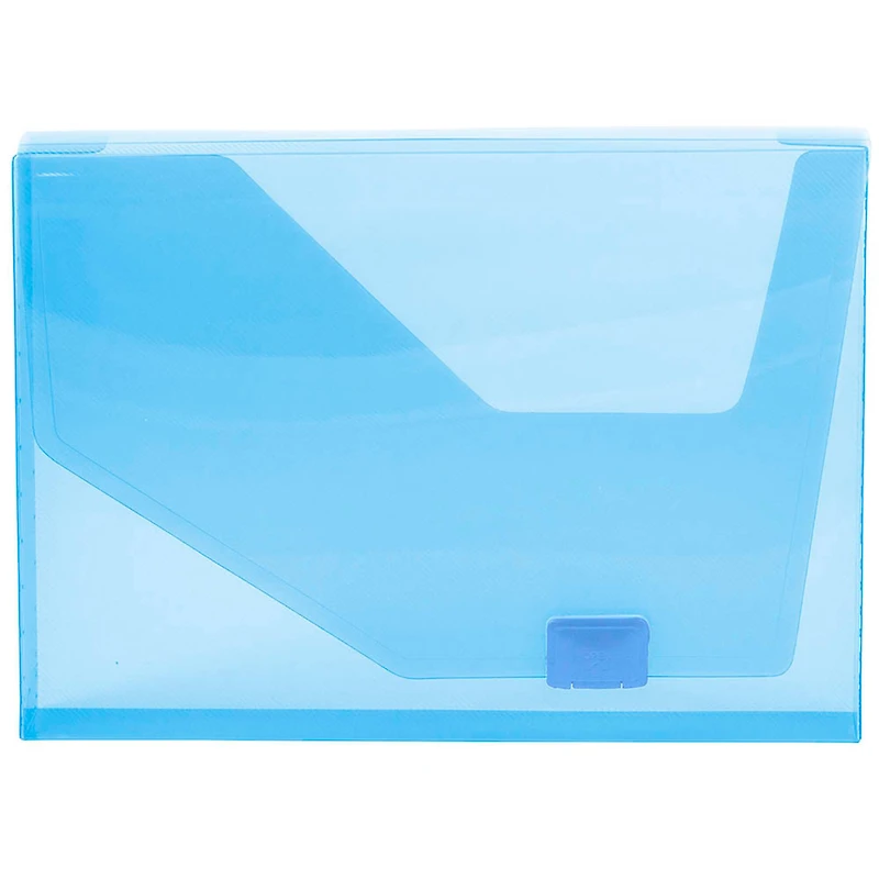 JAM Paper Blue Plastic Box Portfolio