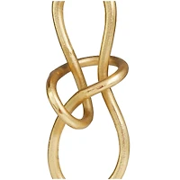 15" Golden Aluminum Abstract Sculpture Décor