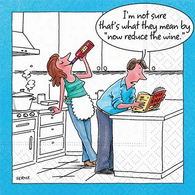 JAM Paper Reduce The Wine Cocktail Napkins, 40ct.