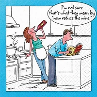 JAM Paper Reduce The Wine Cocktail Napkins, 40ct.