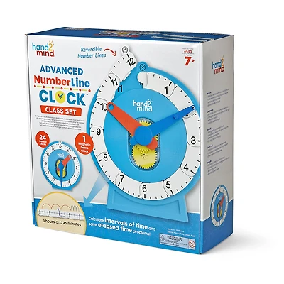 hand2mind® Advanced NumberLine Clock™ Class Set