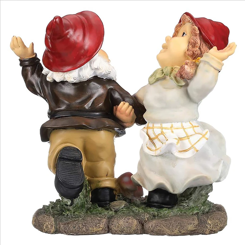 Design Toscano 12" Dancing Duo Garden Gnome Statue