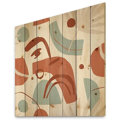 Designart - Geometrical Shapes With Tropical Palm Leaves