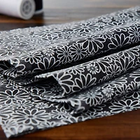 Fabric Traditions Black Tonal Daisies Cotton Fabric