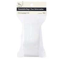 8 Packs: 150 ct. (1,200 total) 1.5" x 2" Resealable Zip Bags by Bead Landing™