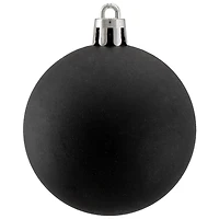 60ct Shiny Jet Black Shatterproof Ball Ornaments