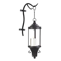 21" Black Metal Hanging Lantern