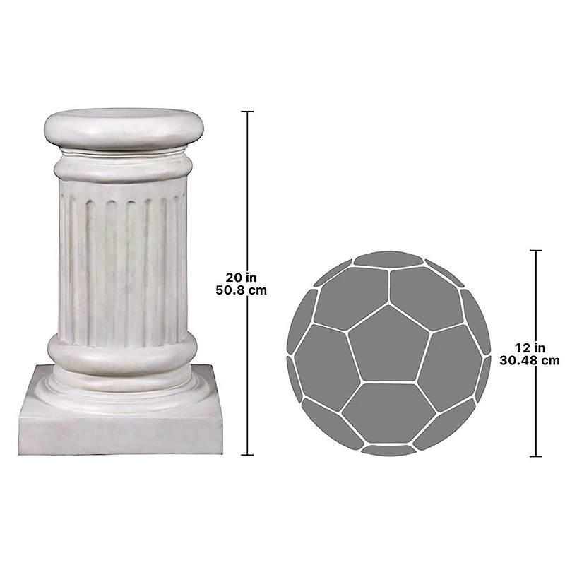 Design Toscano® 20" Small Classical Greek Fluted Garden Statuary Pedestal