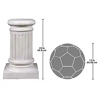 Design Toscano® 20" Small Classical Greek Fluted Garden Statuary Pedestal