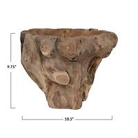 Hello Honey® 11" Decorative Teakwood Bowl