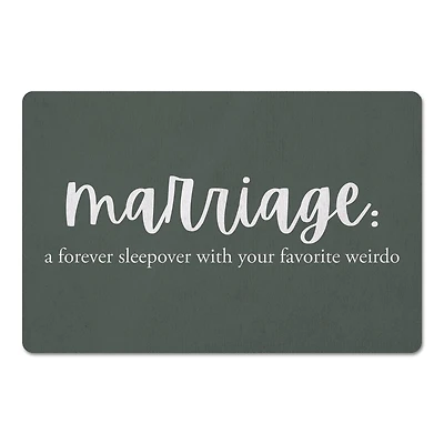 Marriage A Forever Sleepover 18" x 27" Floor Mat