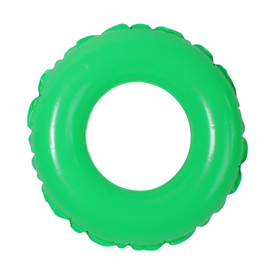 24" Bright Green Inflatable Swimming Pool Inner Tube Ring Float