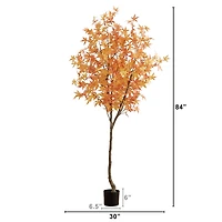 7ft. Autumn Maple Artificial Fall Tree