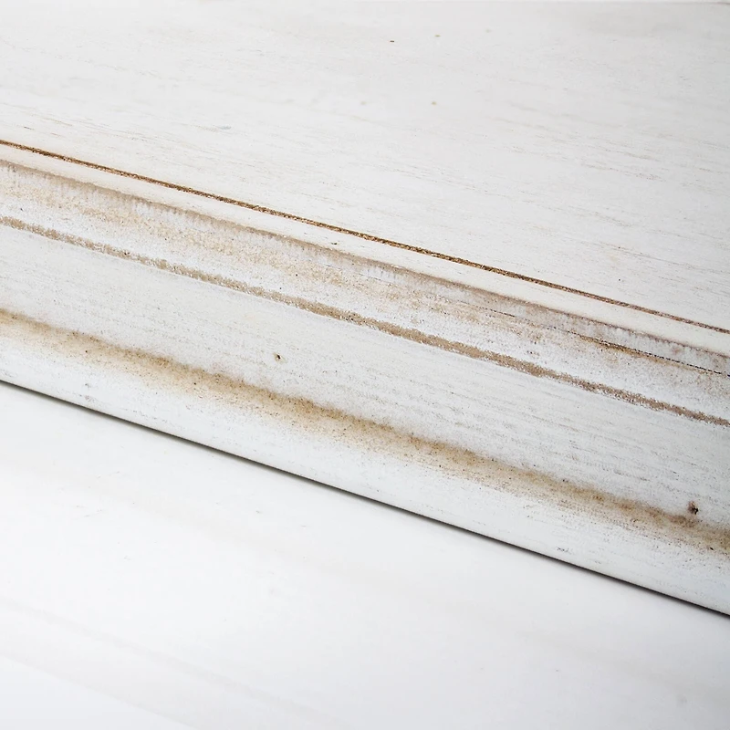 White Floating Beveled Corner Shelves Set