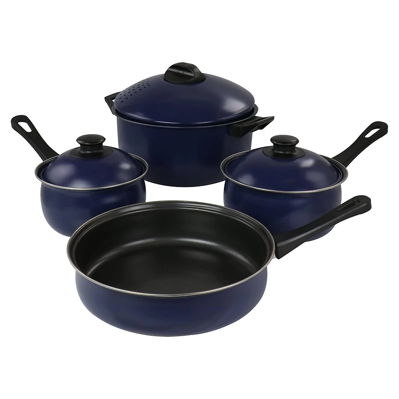 Gibson® Oceania 7 Piece Steel Cookware Set