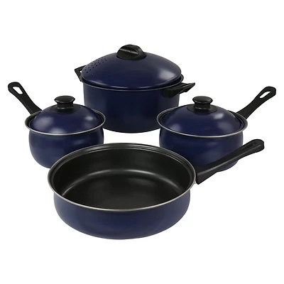 Gibson® Oceania 7 Piece Steel Cookware Set