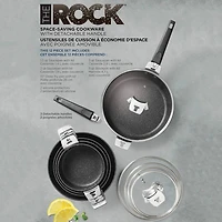 THE ROCK by Starfrit 12-Piece Space-Saving Set With T-Lock Detachable Handles