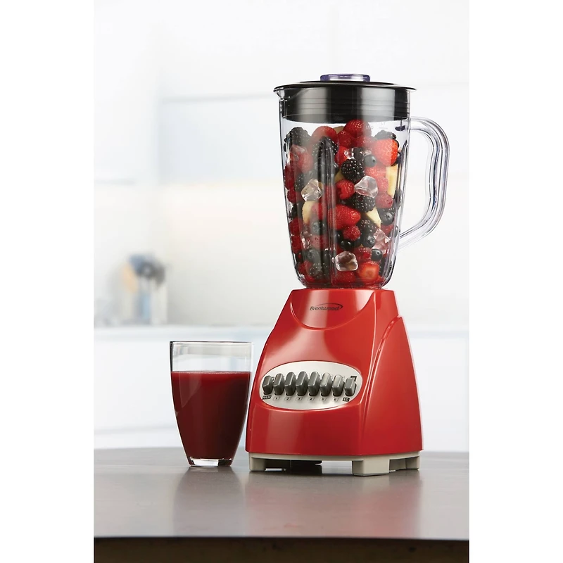 Brentwood Red 12-Speed Blender