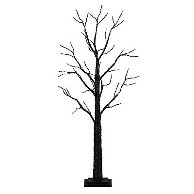 4ft. Pre-Lit LED Black Twig Artificial Halloween Tree