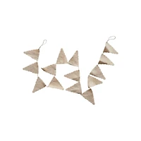 Hello Honey® 6ft. Cream Handmade Wool Felt Pennant with Scalloped Edges Garland