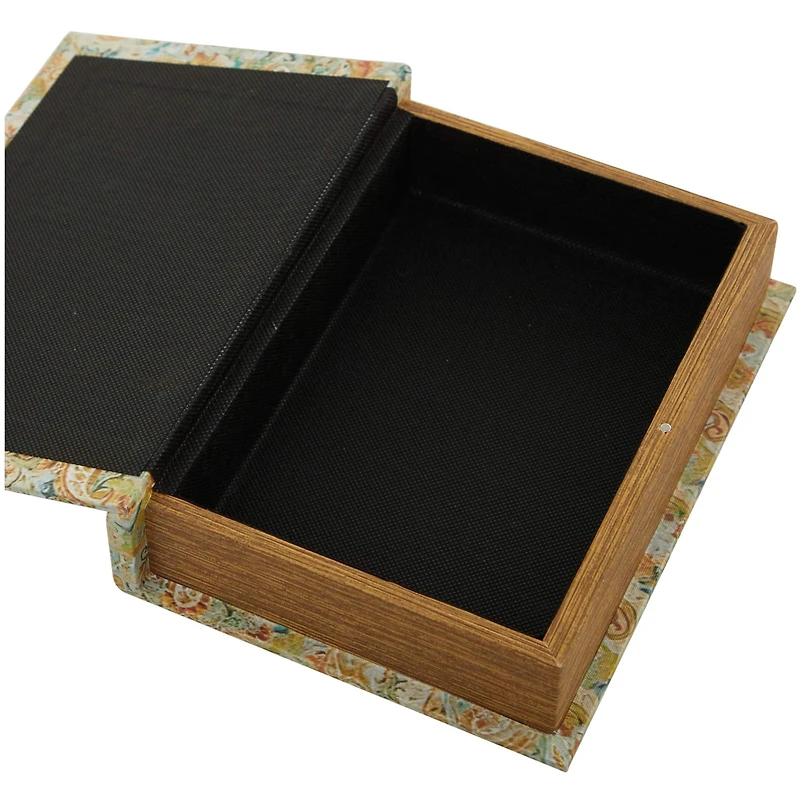 Paisley Canvas Faux Book Box Set