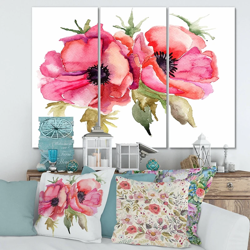 Designart - Stylized Poppy Flowers