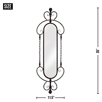 35" Scroll & Chain Oval Wall Mirror