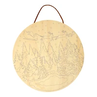 8" Christmas Eve Forest Paint-by-Number Plywood Surface Kit by Artist's Loft®