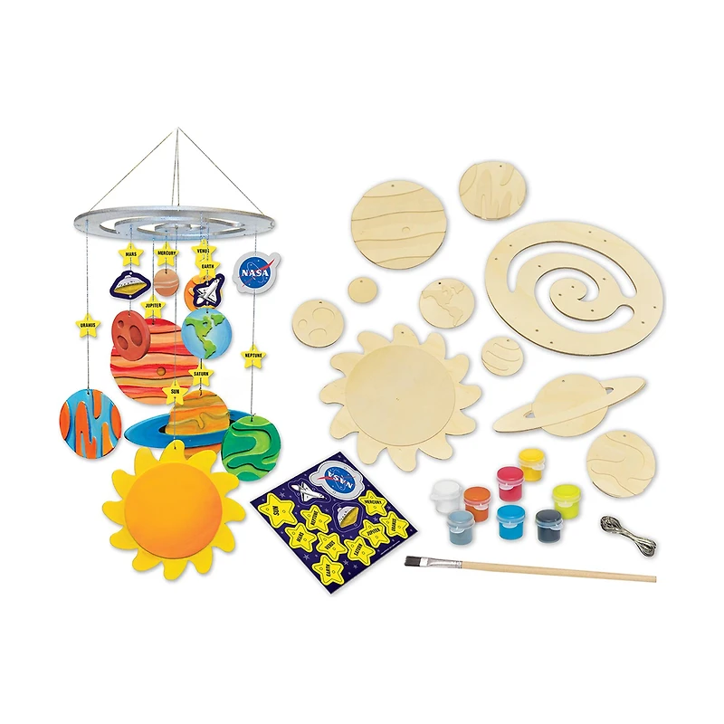 Works of Ahhh... Wood Paint Kit - NASA Solar System Mobile
